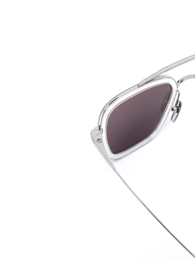 Shop Dita Eyewear X André Opticas Flight Square-frame Sunglasses In Silver