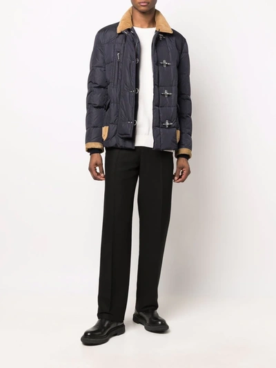Shop Fay Archive Padded Jacket In Blue