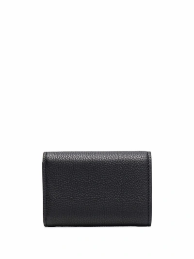 Shop Tory Burch Miller Leather Wallet In Black