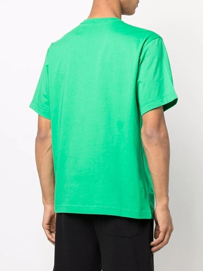 Shop Helmut Lang Logo-print Short-sleeve T-shirt In Green