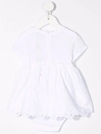 Dolce & Gabbana Broderie Anglaise Dress Set In White