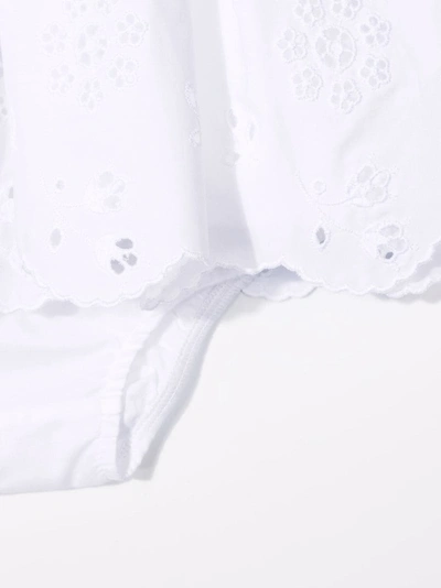 Dolce & Gabbana Broderie Anglaise Dress Set In White