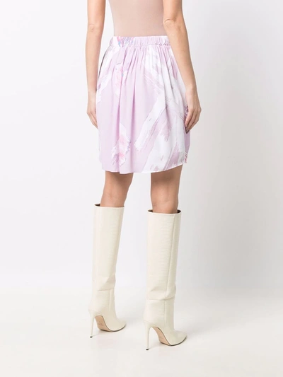 Shop Iro High Waisted Draped Mini Skirt In Pink