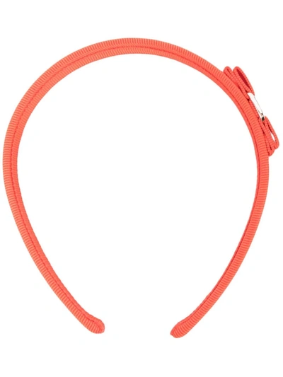 Shop Ferragamo Bow-detail Headband In Orange