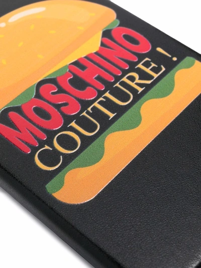 Shop Moschino Hamburger Iphone Case In Black