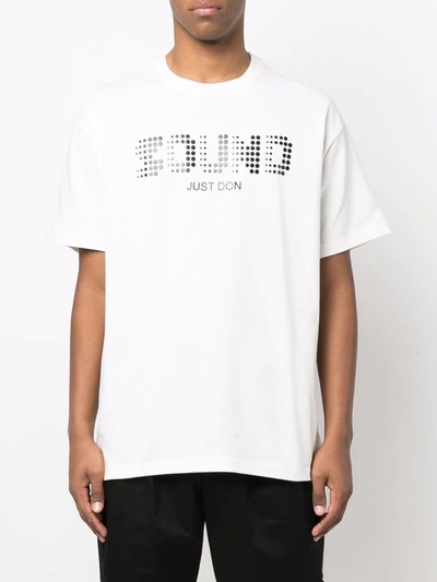 Just Don Sound-print Short-sleeve T-shirt In White