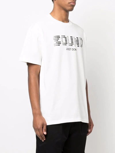 Just Don Sound-print Short-sleeve T-shirt In White