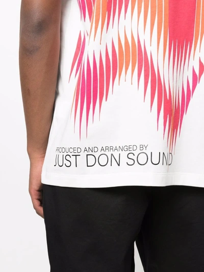 Just Don Sound-print Short-sleeve T-shirt In White