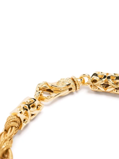 Shop Emanuele Bicocchi Knot Braid Bracelet In Gold