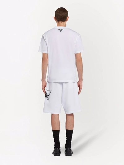 Shop Prada Logo-print T-shirt In White