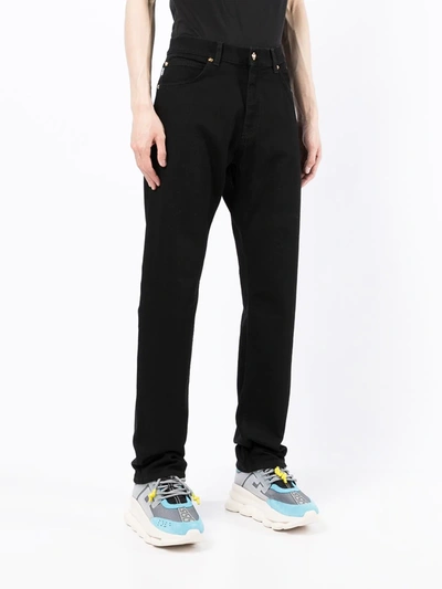 Shop Versace High-rise Straight-leg Jeans In 1d040