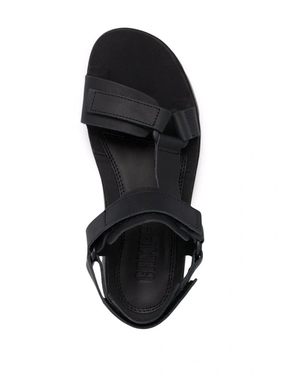 Shop Camper Oruga Strappy Sandals In Black