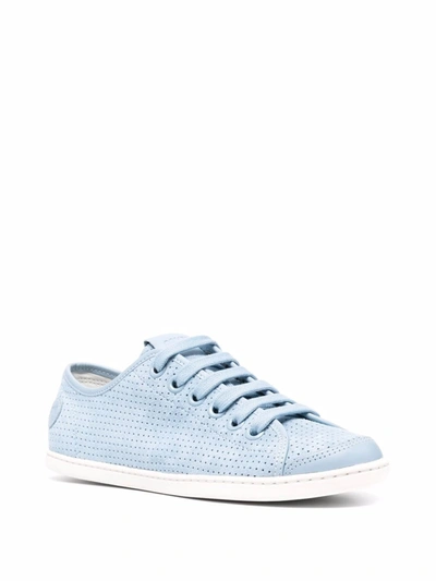 Shop Camper Uno Perforated-detail Sneakers In Blue