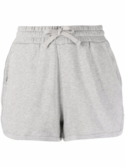 Shop Red Valentino Drawstring-waist Track Shorts In Grey