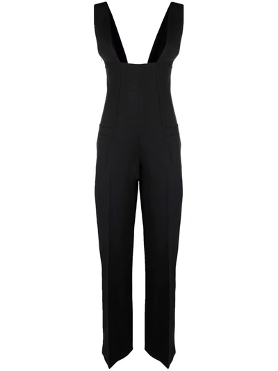 Shop Philosophy Di Lorenzo Serafini Pinafore Tailored Jumpsuit In Black