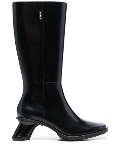 Shop Eytys Nova Leather Boots In Black