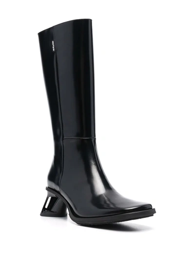 Shop Eytys Nova Leather Boots In Black