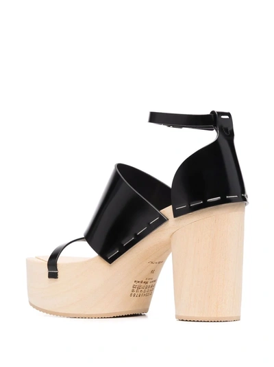Shop Maison Margiela Platform Buckle-fastening Sandals In Black