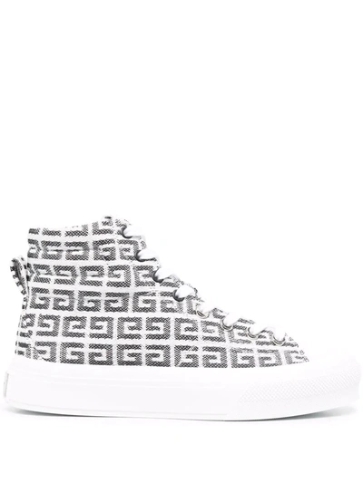 Shop Givenchy 4g-logo High-top Sneakers In White