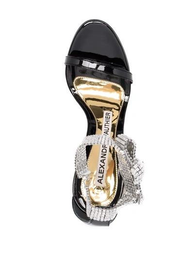 Shop Alexandre Vauthier Crystal-embellished 100mm Sandals In Black