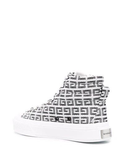 Shop Givenchy 4g-logo High-top Sneakers In White