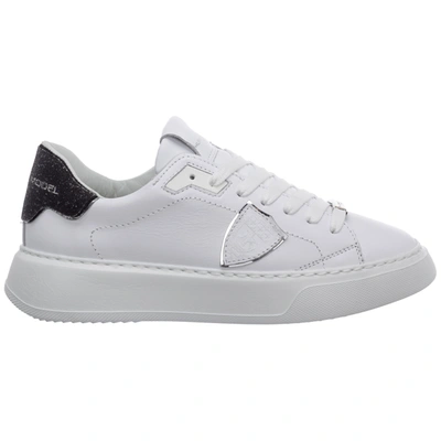 Shop Philippe Model Women's Shoes Leather Trainers Sneakers  Temple In White