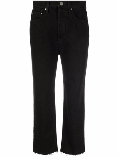Shop Totême Classic Cut Denim Cotton Jeans In Black