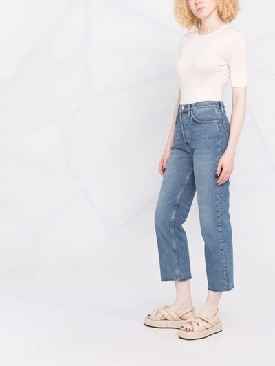 Shop Totême Classic Cut Denim Cotton Jeans In Blue