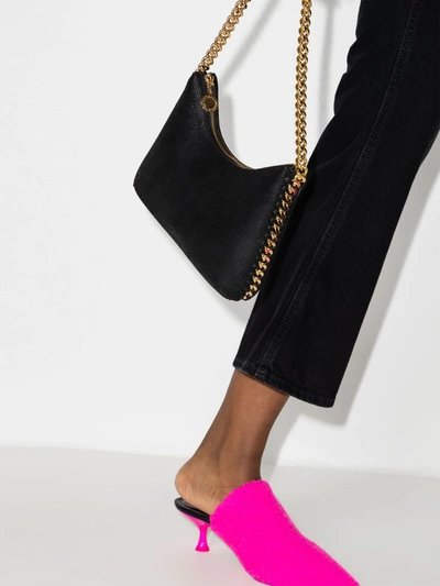Shop Stella Mccartney Zippered Mini Shoulder Bag In Black