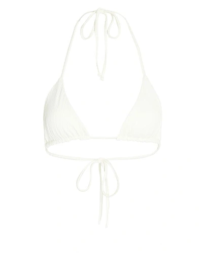 Shop Frankies Bikinis Tia Triangle Bikini Top In Ivory