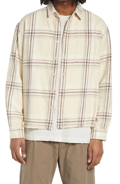 Shop John Elliott Hemi Oversize Flannel Button-up In Gobi Check
