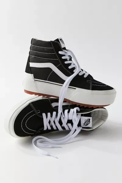 Shop Vans Sk8-hi Stacked Sneaker In Black + White