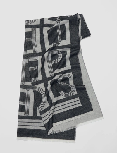 Shop Joseph Fine Merino Angela Scarf In Black/ivory