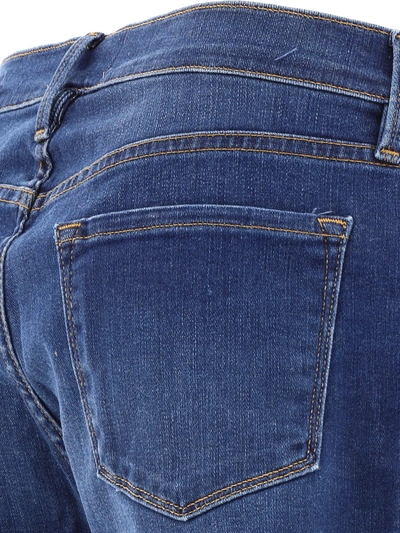 Frame Distressed Denim Shorts In Blue