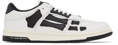 Shop Amiri White & Black Skel Top Low Sneakers In White / Black