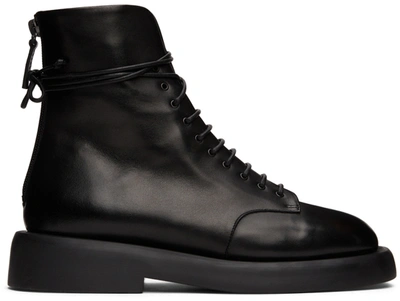 Shop Marsèll Black Gomme Polacchino Ankle Boots In 666 Black
