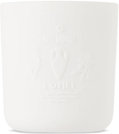 Shop L'objet Bois Sauvage Candle, 10 oz In White/black