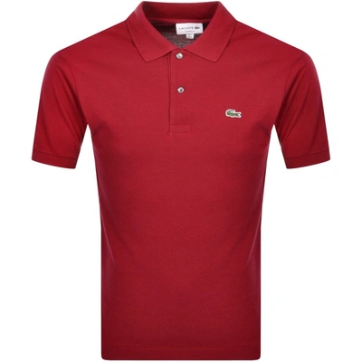 Shop Lacoste Short Sleeved Polo T Shirt Red