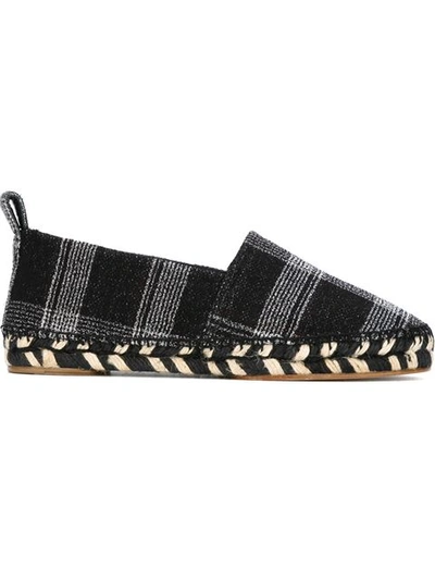 Proenza Schouler Woman Checked Wool-blend Espadrilles Black