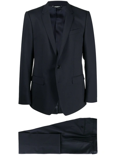 Shop Dolce & Gabbana Single-breasted Tailored Suit In Blue