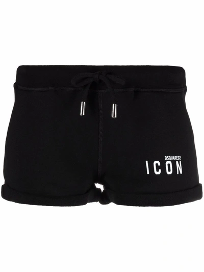Shop Dsquared2 Women's Black Cotton Shorts