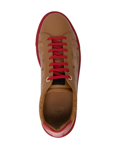 Shop Mcm Terrain Low-top Sneakers In Brown
