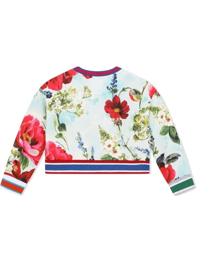 Shop Dolce & Gabbana Cardinal's Guard Embroidered-logo Sweatshirt In Blue