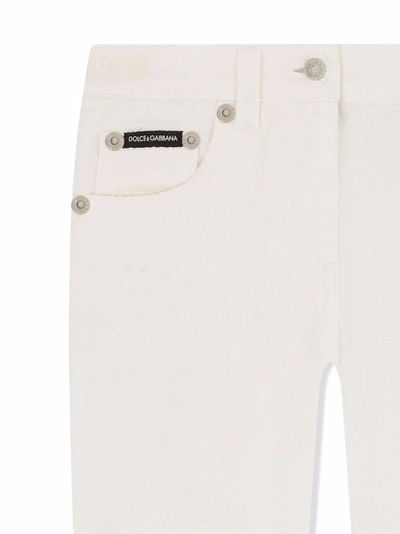 Dolce & Gabbana Mid-rise Slim Fit Jeans In White