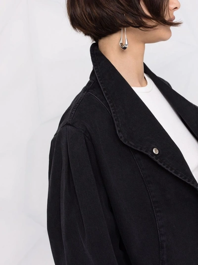 Shop Isabel Marant Long-sleeve Denim Jacket In Black