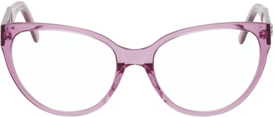 Shop Balenciaga Pink Cat-eye Glasses In 007 Pink