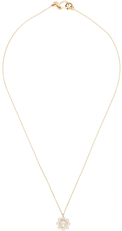 Shop Sophie Bille Brahe Gold Pearl Margherita Simple Necklace