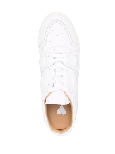 Shop Ami Alexandre Mattiussi Ami De Coeur Low-top Sneakers In White