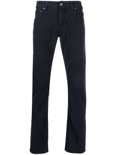 Shop Jacob Cohen Slim-cut Chino Trousers In Blue