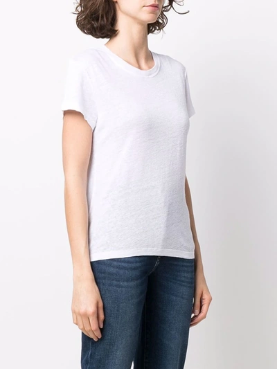 Shop Iro Short-sleeved Linen T-shirt In Weiss